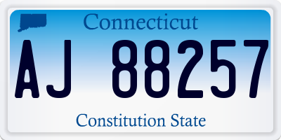 CT license plate AJ88257