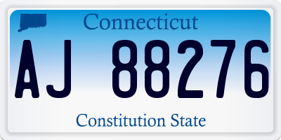 CT license plate AJ88276