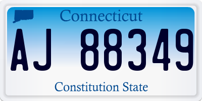 CT license plate AJ88349