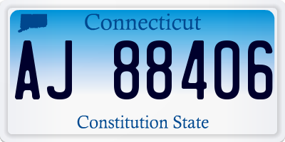 CT license plate AJ88406