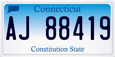 CT license plate AJ88419