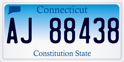 CT license plate AJ88438