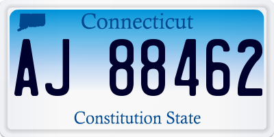 CT license plate AJ88462