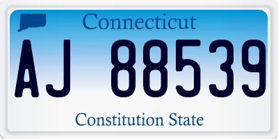 CT license plate AJ88539
