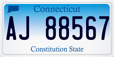 CT license plate AJ88567