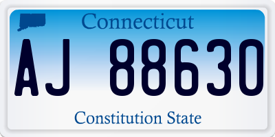 CT license plate AJ88630