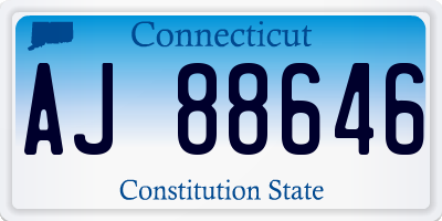 CT license plate AJ88646