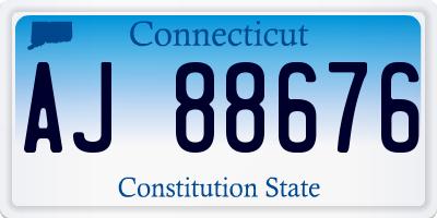 CT license plate AJ88676
