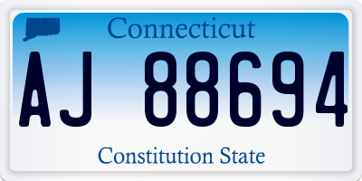 CT license plate AJ88694