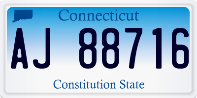 CT license plate AJ88716