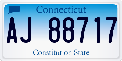CT license plate AJ88717