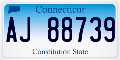 CT license plate AJ88739