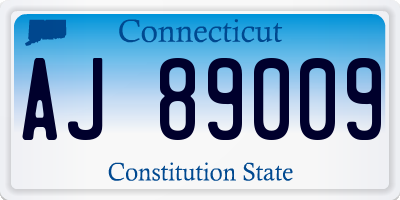 CT license plate AJ89009