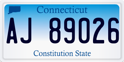 CT license plate AJ89026