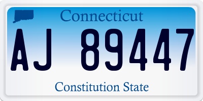 CT license plate AJ89447