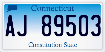 CT license plate AJ89503