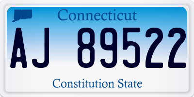 CT license plate AJ89522