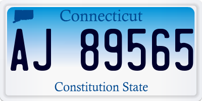 CT license plate AJ89565