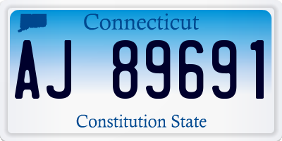 CT license plate AJ89691