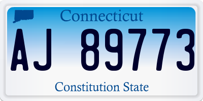 CT license plate AJ89773