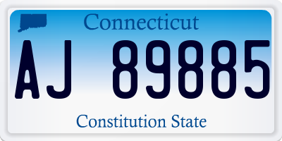 CT license plate AJ89885