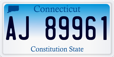 CT license plate AJ89961