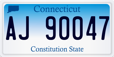 CT license plate AJ90047