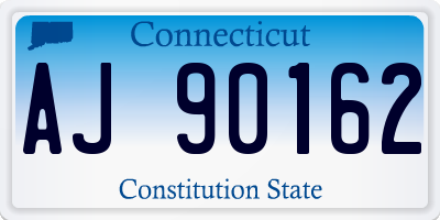 CT license plate AJ90162