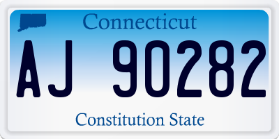 CT license plate AJ90282