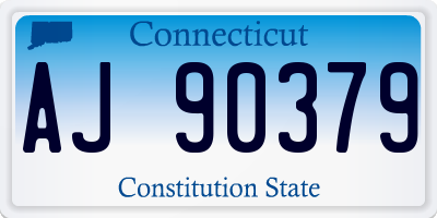CT license plate AJ90379