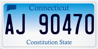 CT license plate AJ90470