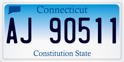 CT license plate AJ90511