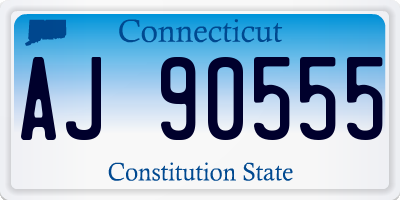CT license plate AJ90555