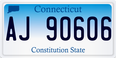 CT license plate AJ90606