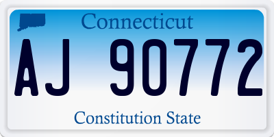 CT license plate AJ90772