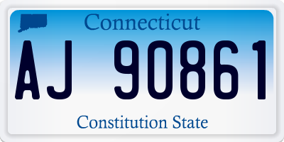CT license plate AJ90861