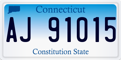 CT license plate AJ91015