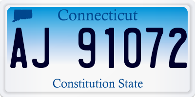 CT license plate AJ91072