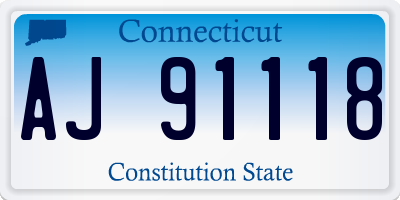 CT license plate AJ91118
