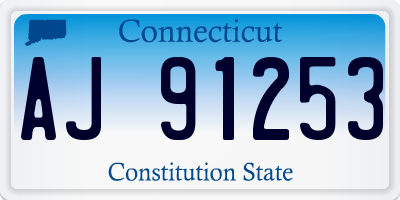 CT license plate AJ91253