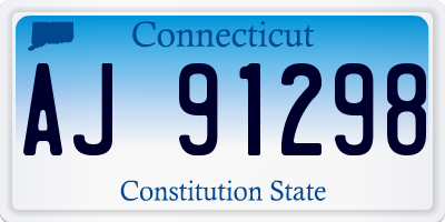 CT license plate AJ91298