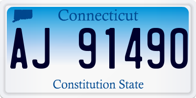 CT license plate AJ91490