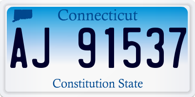 CT license plate AJ91537