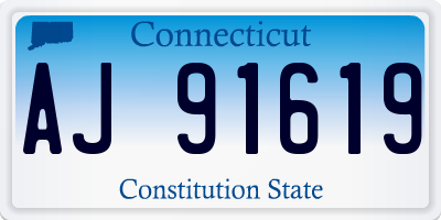 CT license plate AJ91619