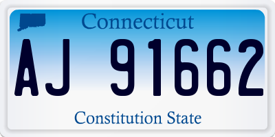 CT license plate AJ91662