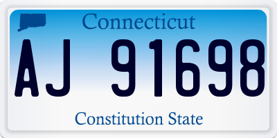 CT license plate AJ91698