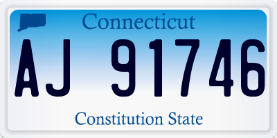 CT license plate AJ91746