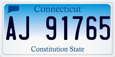 CT license plate AJ91765