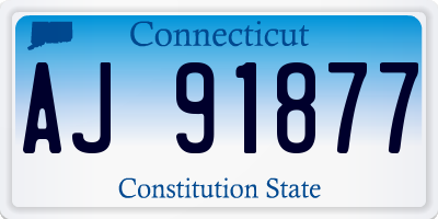 CT license plate AJ91877