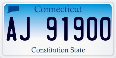 CT license plate AJ91900